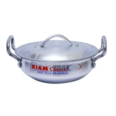 Picture of Kiam Anodized Karai With Metal Handle (ORDER AS PER SIZES) (Silver28CM)