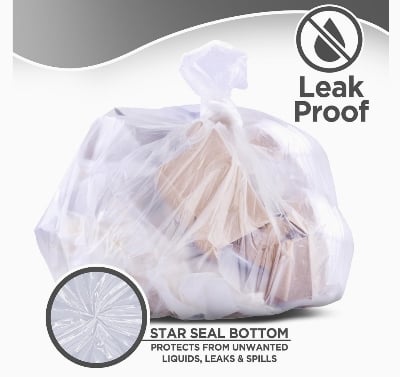 Picture of CLEAR Poly Bag / Trash Bag / Garbage Bag / Moyla Felar Bag / Polibag (30 "x 20") (CLEAR10PCS)