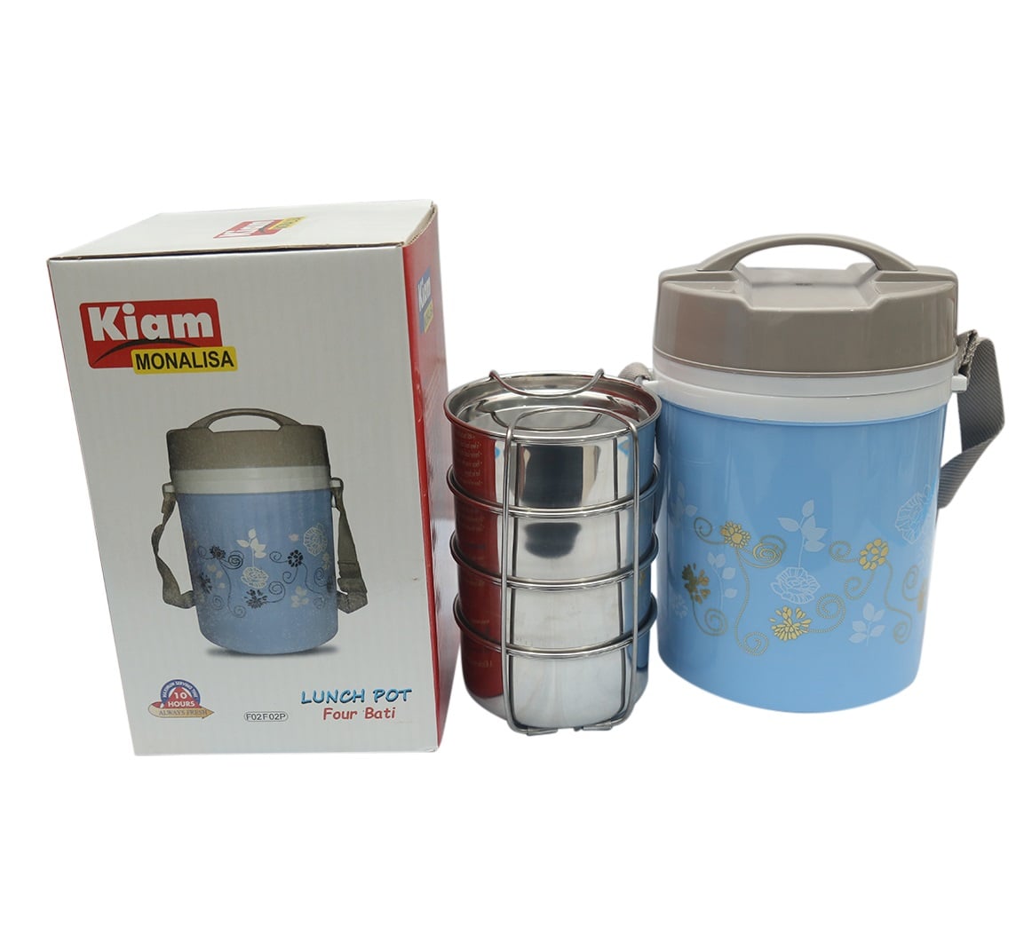 Picture of Kiam Monalisa Steel Hot Tiffin Carrier or Lunch Pot (Multicolor)