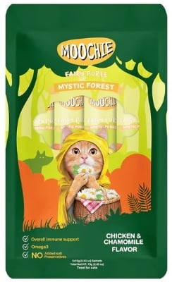 Picture of Moochie Treat for Cats and Kittens Chicken & Chamomile Flavor 15G Pouch (5PCS)