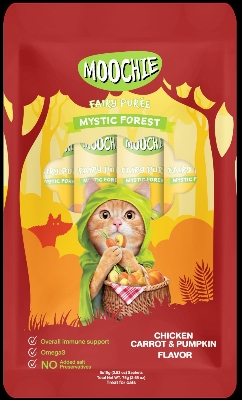 Picture of Moochie Treat for Cats and Kittens Chicken, Carrot & Pumpkin Flavor 15G Pouch (25PCS)
