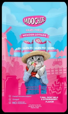 Picture of Moochie Treat for Cats and Kittens Tuna, Goat Milk & Strawberry Flavor 15G Pouch (25PCS)