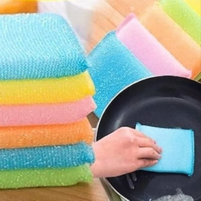 Picture of Soft Sponge Scrubbing Pad Kitchen Bowl Dish Pot Wash Cleaning Pads (4PIECES)