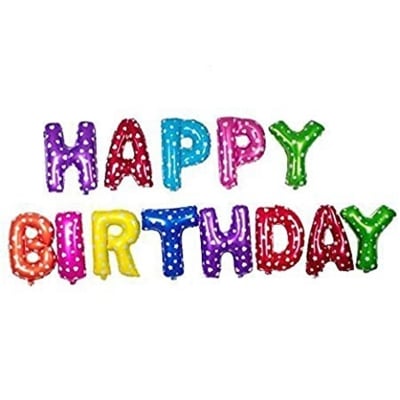Picture of Happy Birthday Foil Banner Decoration Item Multicolor