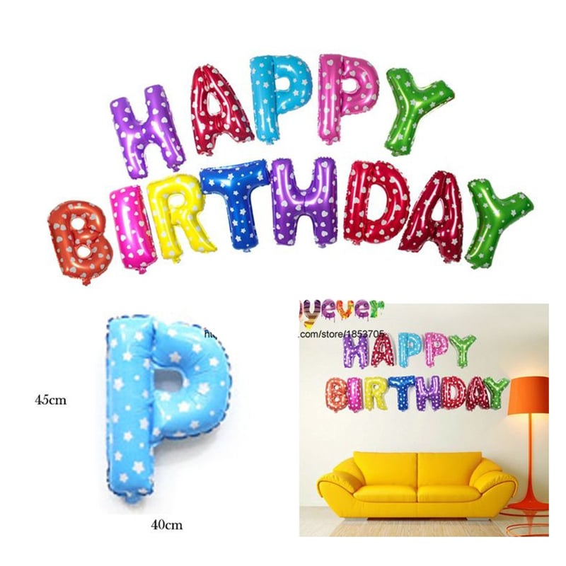 Picture of Happy Birthday Foil Banner Decoration Item Multicolor