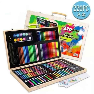 Picture of 220pcs Wooden Art Painting Exclusive Set-Multicolor