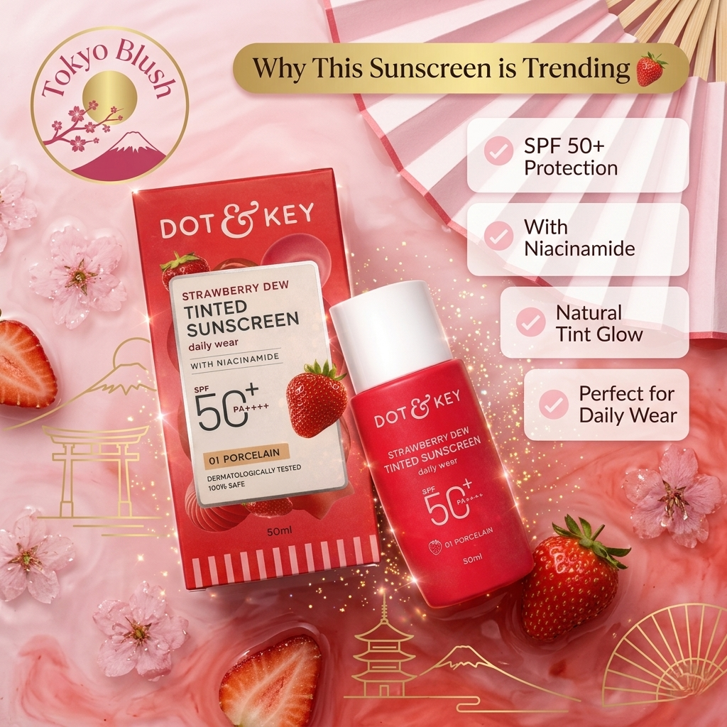 Picture of Dot & Key Strawberry Dew Tinted Sunscreen SPF 50+ Daily Wear – 50ml