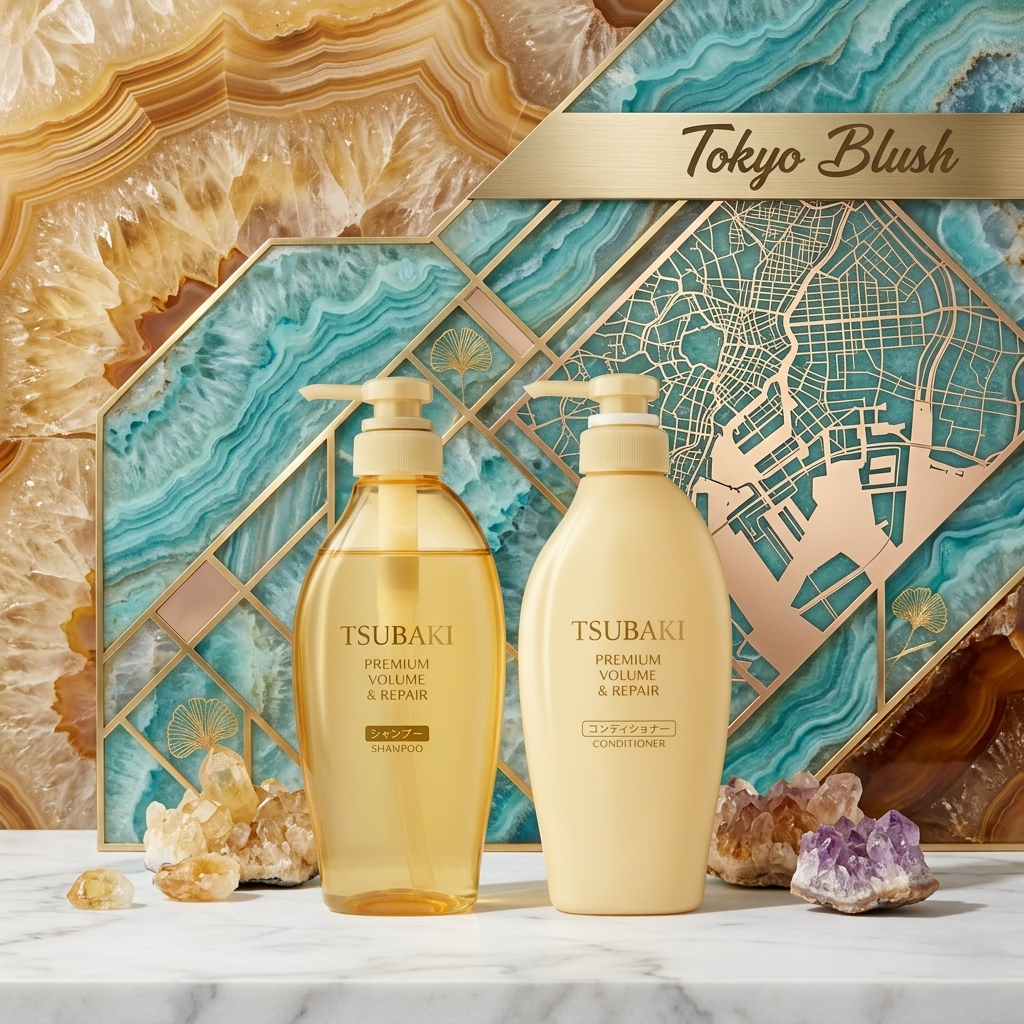 Picture of Shiseido Tsubaki Oil Shampoo & Conditioner Set 490ml Each