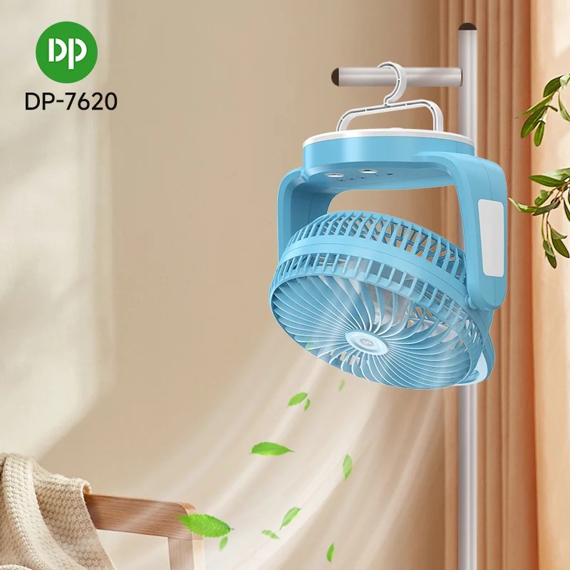 Picture of DP-7620 Rechargeable Desktop Fan with Light and Hook-0892