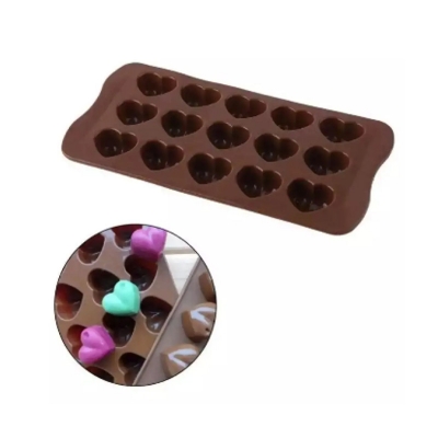 Picture of Silicone Ice-Cube Chocolate Cake Jelly Tray Pan Heart Maker Mold Mould -Chocolate