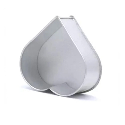 Picture of 1 Pound Love Shape Cake Mold 6 inch Love shape cake decoration mold aluminum cake mold cake baking mold -Silver