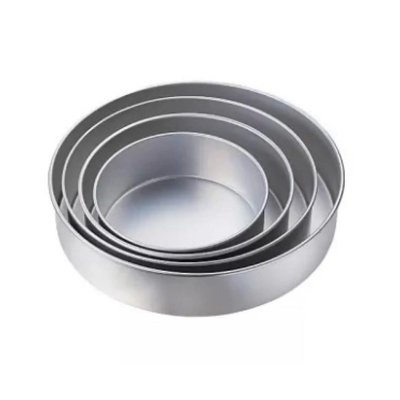 Picture of Alu Round Cake Mold - 4 Pieces Set -Silver