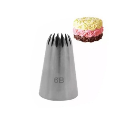 Picture of Stainless Steel Cake Decoration Nozzle 6B -Silver