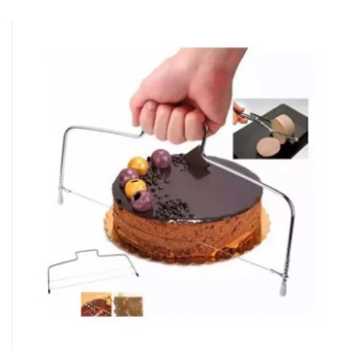 Picture of Hot kitchen tools stainless steel wire cutter cake cutter bread cutting leveler decorator kitchen tool -Silver