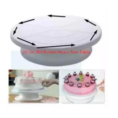 Picture of Cake Decorating Turn Table 28cm - White -White