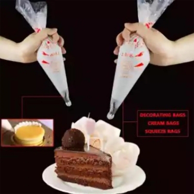 Picture of 10 pcs Plastic  Piping Bags Cake Cream Decorating -Off White
