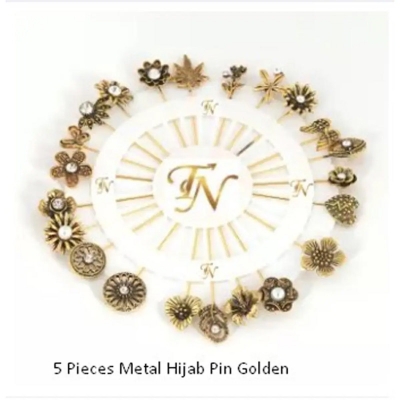 Picture of 5 PCS Metal Hijab Pin for Women ( GOLDEN ) -Golden