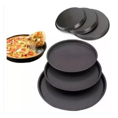 Picture of 3 Piece Of Pizza Pan Set - Black -Black