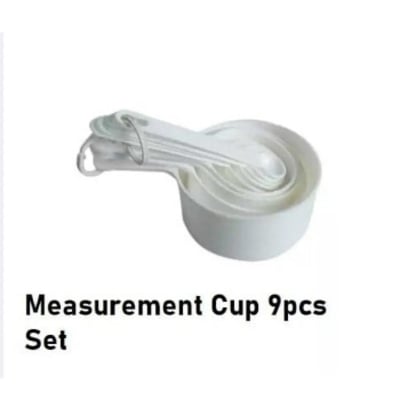 Picture of Measerment Cup Set Of 9 piece set - White -White
