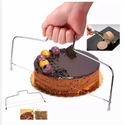 Picture of Hot kitchen tools stainless steel wire cutter cake cutter bread cutting leveler decorator kitchen tool -Silver