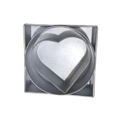 Picture of Aluminium Square/ Heart/ Round Shape Cake Mold/ Pudding Mold Full Set -Silver