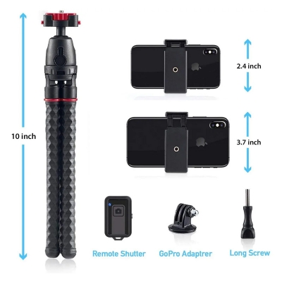 Picture of Portable Big Flexible Octopus Travel Tripod For Mobile & DSLR -Black
