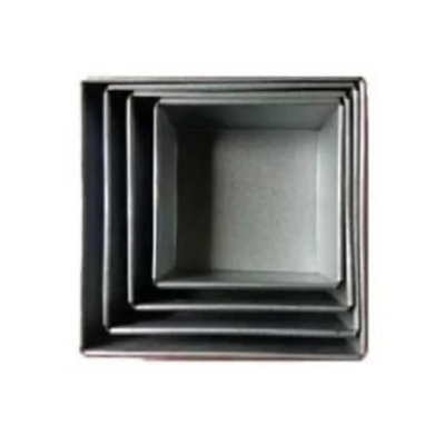 Picture of Cake Mold 4Pcs Square Shape  , Aluminum , Make Cake, Pudding And More, Oven Proof Cake Pan Set. ( 6.7.8.9 Inches ) -Silver