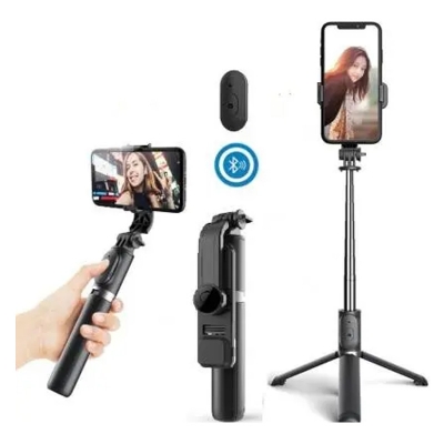 Picture of Q07  Selfie Stick With Bluetooth Remote Control -Black