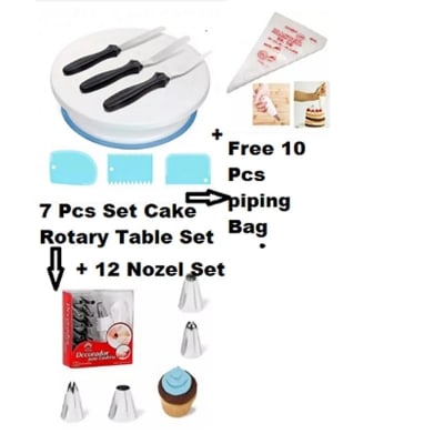 Picture of 7 Pcs Set + 12 Deco Set + 10 pcs piping Bag Free -Multicolor