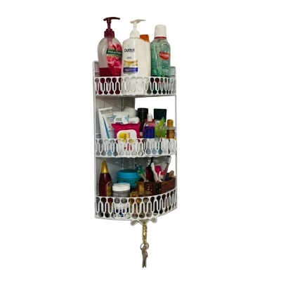 Picture of 3 স্তরের কর্নার শেল্ফ - bathroom corner shelf -White