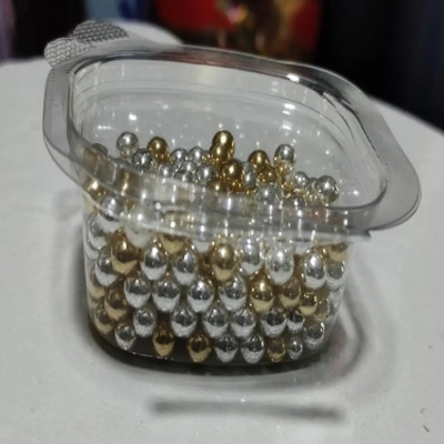 Picture of Multi Silver + Golden Pearls / Sprinkle / Cake Decoration / Sugar Ball - 25gm -Multicolor