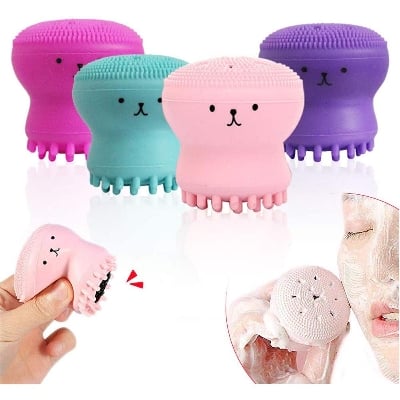Picture of Silicone Facial Cleansing Brush Face cleaning Makeup cleaner Tool Deep Pore exfoliater black heads removal Best For Manicure Pedicure Beauty Massage - Face