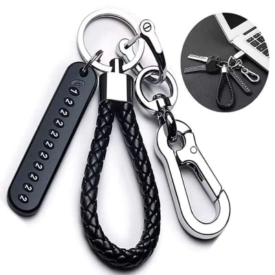 Picture of Anti-lost keychain with Mobile Number for Bicycle Car Auto Motor Cycle Key Ring Gift