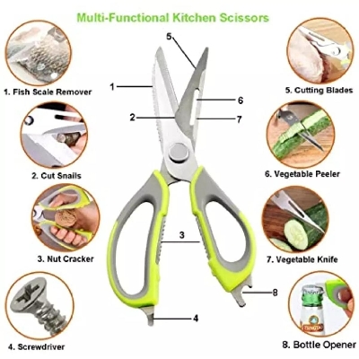 Picture of 8-in-1 multifunctional kitchen scissors