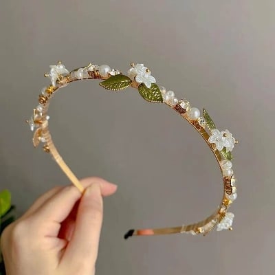 Picture of Leaves Hair Bands Hijab Pin Women And grils Jewelery Accessories - Multicolor - Int: One size