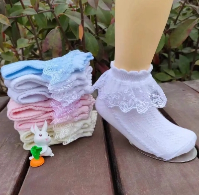 Picture of Baby Girl Lace Socks School Socks for 5 to12 yers (Pack of 1 Pair)