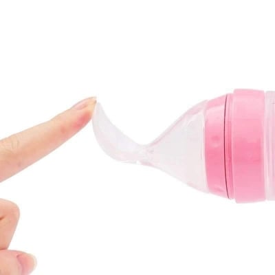 Picture of 1pcs Silicone Baby Squeeze spoon Food Feeder - Multicolor