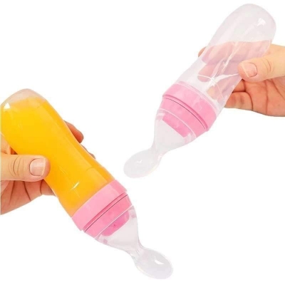 Picture of 1pcs Silicone Baby Squeeze spoon Food Feeder - Multicolor