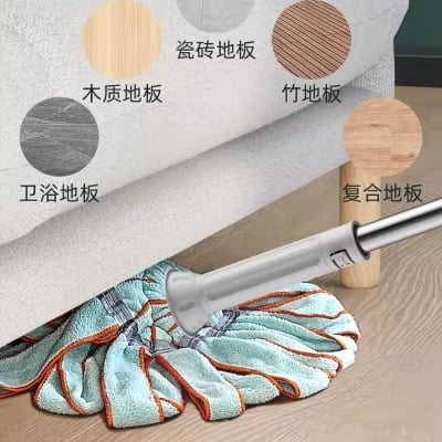 Picture of Spin Towel Floor Cleaning Mop Tawal mop - Multicolor