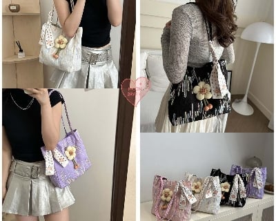 Picture of Flower Pattern Casual Fashion Bag for Women
Shopper Handbags Environmental Storage
Reusable Shoulder Tote Bag school bags girl