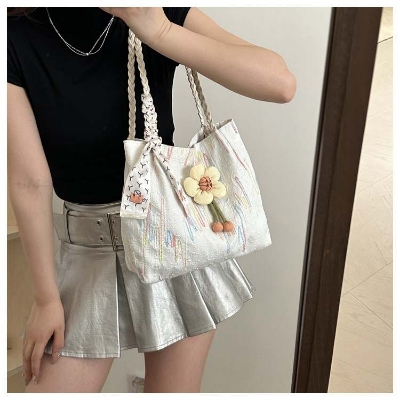 Picture of Flower Pattern Casual Fashion Bag for Women
Shopper Handbags Environmental Storage
Reusable Shoulder Tote Bag school bags girl