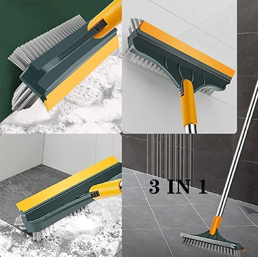 Picture of 3 in 1 Tiles Cleaning Brush, Bathroom Brush with Long Handle/
180° Rotate Bathroom Floor Cleaning Brush,Adjustable, - 3 in1 Brush