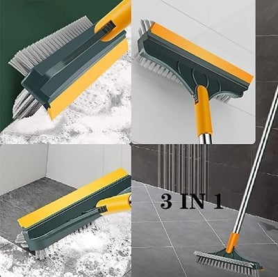 Picture of 3 in 1 Tiles Cleaning Brush, Bathroom Brush with Long Handle/
180° Rotate Bathroom Floor Cleaning Brush,Adjustable, - 3 in1 Brush