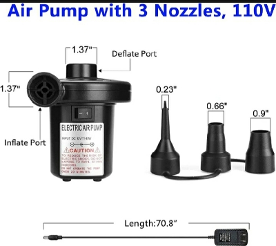 Picture of Electric Air Pumper for Inflatable Furniture - Black