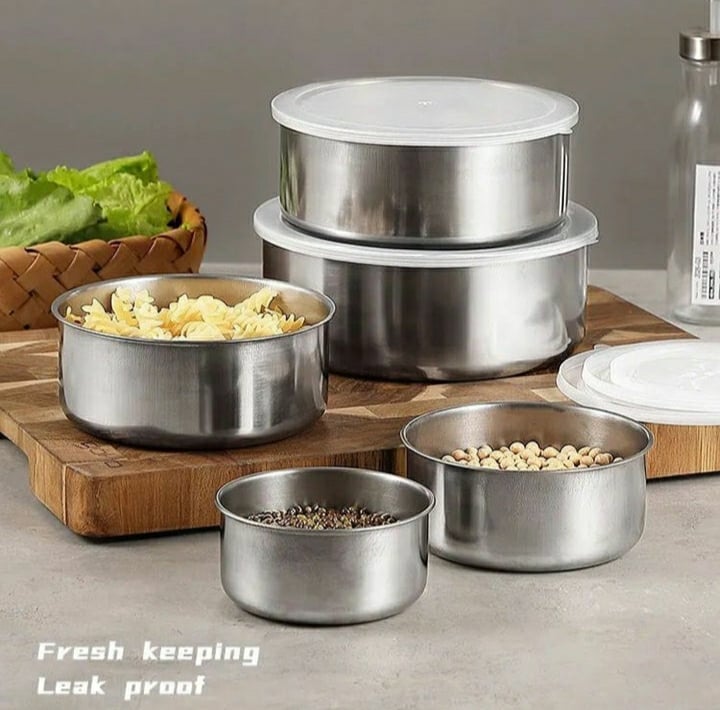 Picture of Protect Fresh Box 5 Pieces High Quality Stainless Steel Ware Set - Silver
