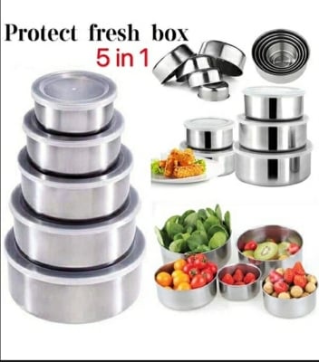 Picture of Protect Fresh Box 5 Pieces High Quality Stainless Steel Ware Set - Silver