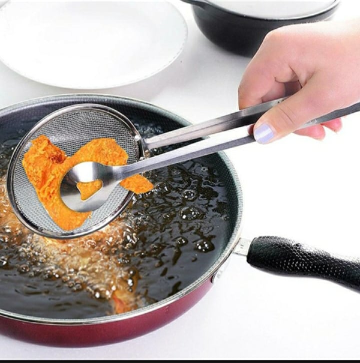 Picture of Stainless Steel Net Folder Oil Drain Food Clip Strainer