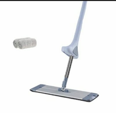 Picture of Mop New 42CM Aluminum Alloy Panel Flat Mop For Lazy People Without Hand Washing Flat Mop With Thick Rod Flat Mop For Home Use - Multicolor