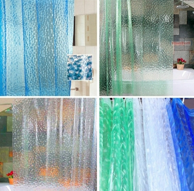 Picture of Waterproof 3D Shower Curtain With 12 Rings For Bathroom Toilet - Bathroom Accessories
