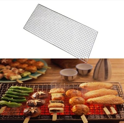 Picture of Stainless Steel BBQ Grill Net - Silver - Silver